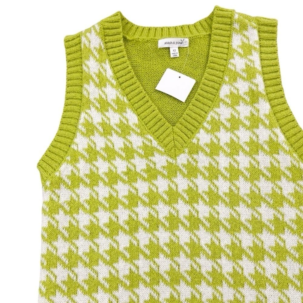 NWT Stitch & Pine Houndstooth Sweater Vest Dress